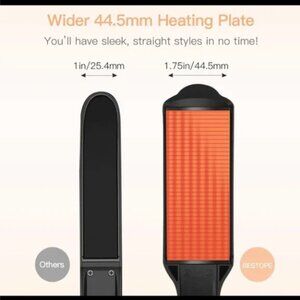 BESTOPE Wide Plate Hair Straightener Flat Iron 1.75” Ceramic Adjustable Heat